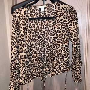 H&M cheetah top